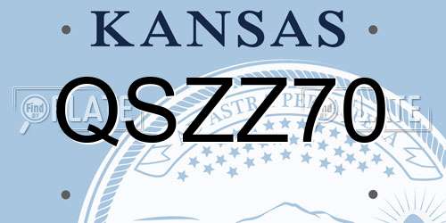 QSZZ70 Kansas License Plate