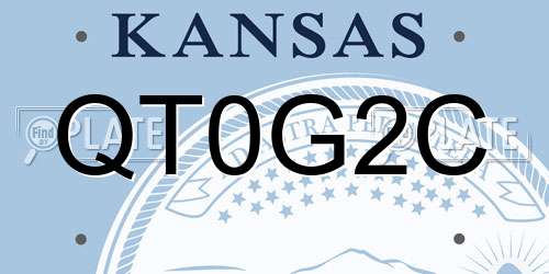 QT0G2C Kansas License Plate