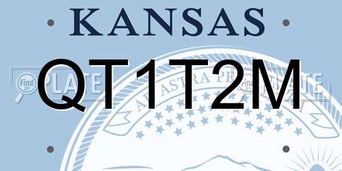 QT1T2M Kansas License Plate
