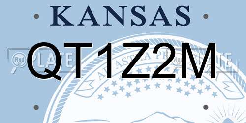 QT1Z2M Kansas License Plate