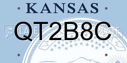 QT2B8C Kansas License Plate