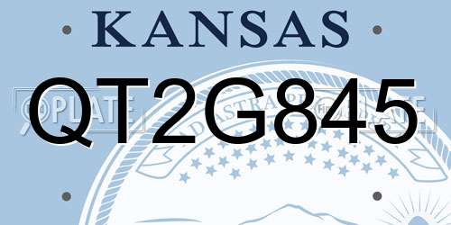 QT2G845 Kansas License Plate