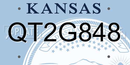 QT2G848 Kansas License Plate