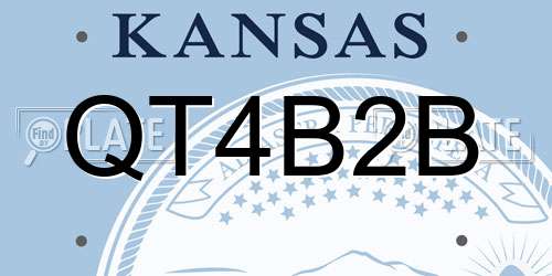 QT4B2B Kansas License Plate