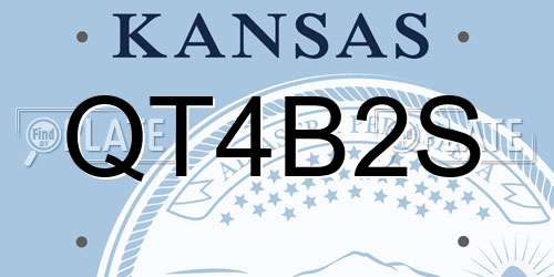QT4B2S Kansas License Plate