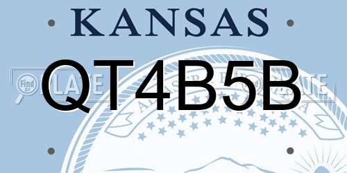 QT4B5B Kansas License Plate