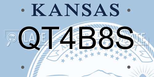 QT4B8S Kansas License Plate