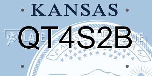 QT4S2B Kansas License Plate