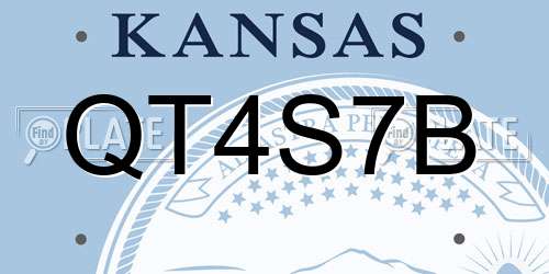 QT4S7B Kansas License Plate