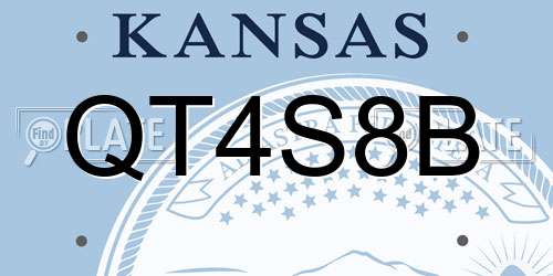 QT4S8B Kansas License Plate