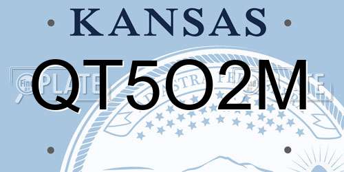 QT5O2M Kansas License Plate