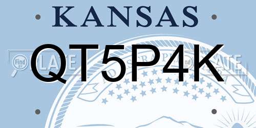 QT5P4K Kansas License Plate