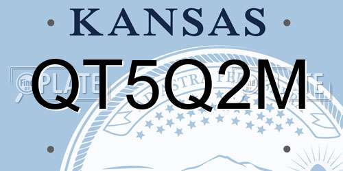 QT5Q2M Kansas License Plate