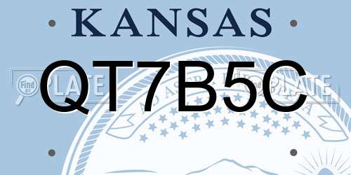 QT7B5C Kansas License Plate