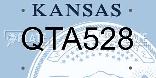 QTA528 Kansas License Plate