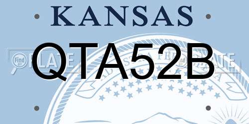QTA52B Kansas License Plate