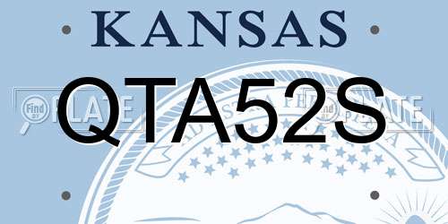 QTA52S Kansas License Plate
