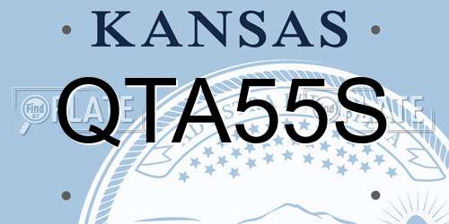QTA55S Kansas License Plate