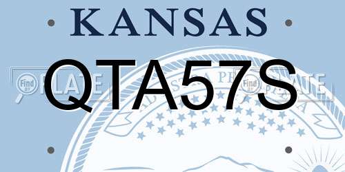QTA57S Kansas License Plate