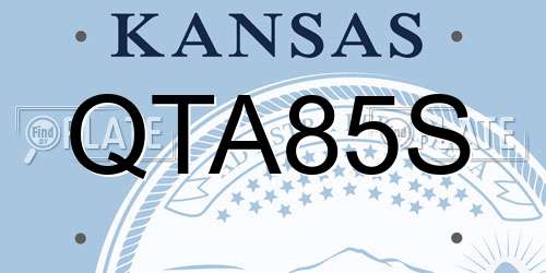 QTA85S Kansas License Plate