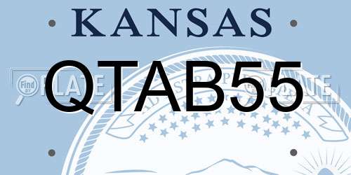 QTAB55 Kansas License Plate