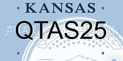 QTAS25 Kansas License Plate
