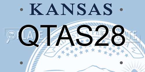QTAS28 Kansas License Plate