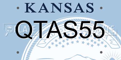 QTAS55 Kansas License Plate
