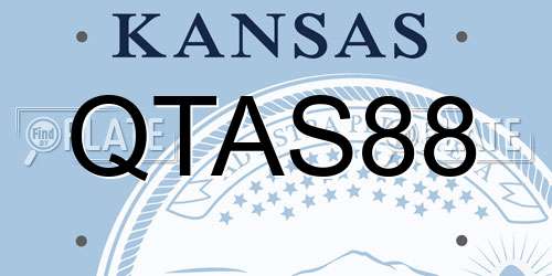 QTAS88 Kansas License Plate