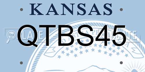 QTBS45 Kansas License Plate