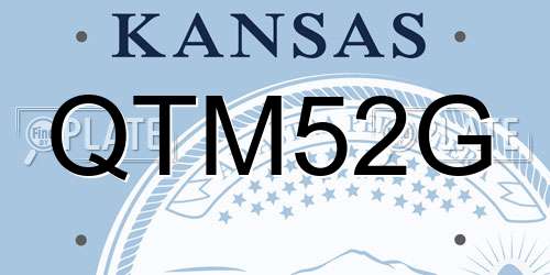QTM52G Kansas License Plate
