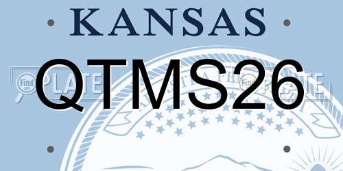 QTMS26 Kansas License Plate