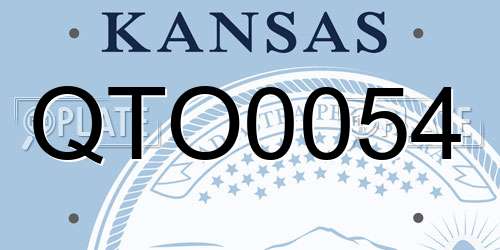 QTO0054 Kansas License Plate