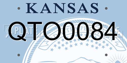 QTO0084 Kansas License Plate