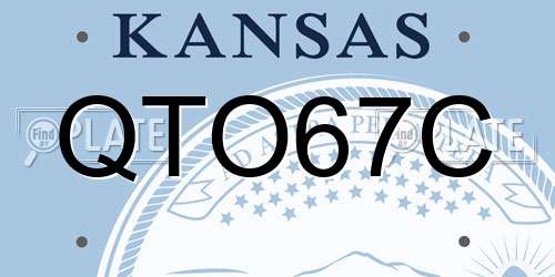 QTO67C Kansas License Plate