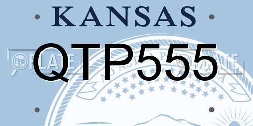 QTP555 Kansas License Plate