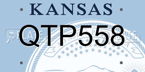 QTP558 Kansas License Plate