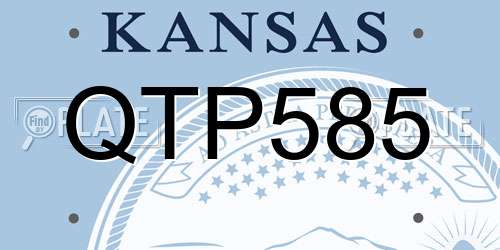 QTP585 Kansas License Plate