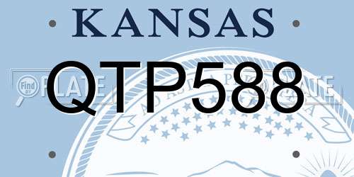 QTP588 Kansas License Plate