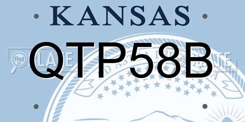 QTP58B Kansas License Plate