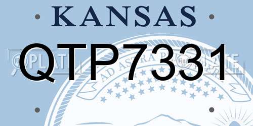 QTP7331 Kansas License Plate