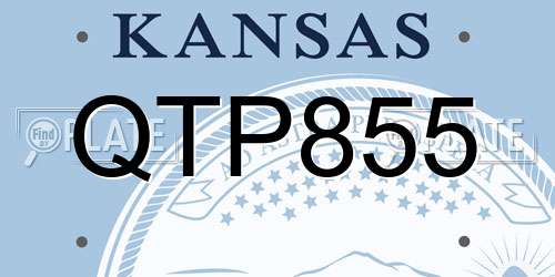 QTP855 Kansas License Plate