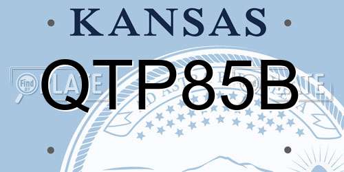 QTP85B Kansas License Plate