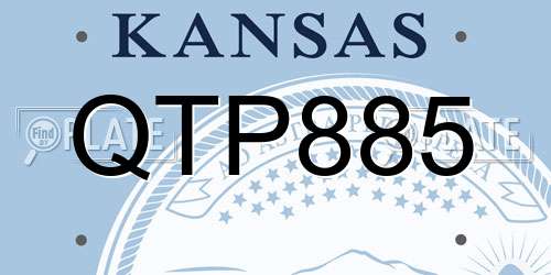 QTP885 Kansas License Plate