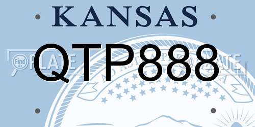 QTP888 Kansas License Plate