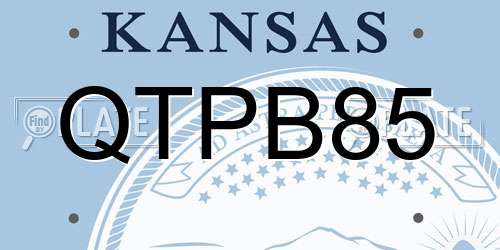 QTPB85 Kansas License Plate