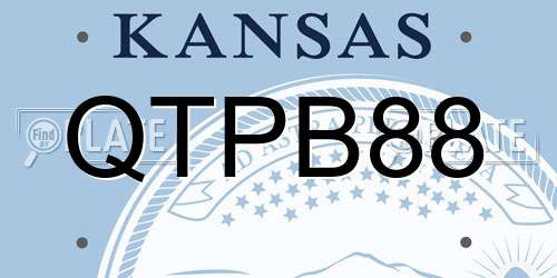 QTPB88 Kansas License Plate