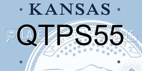QTPS55 Kansas License Plate