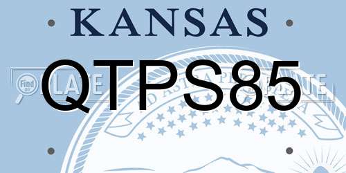 QTPS85 Kansas License Plate