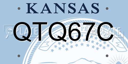 QTQ67C Kansas License Plate